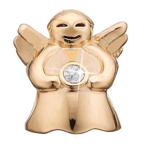 Image of Topaz Angel Forgyldt sølv Charms til sølv og guld armbånd smykke fra Christina Collect